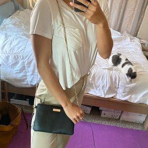 Black Crossbody Bag Gold Chain